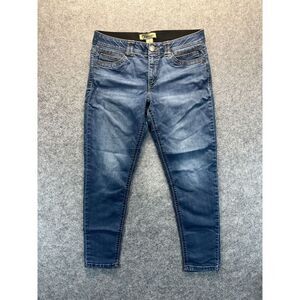 Democracy Jeans Women's 12 AB‎ Technology Skinny Stretch Blue Denim Mid Rise